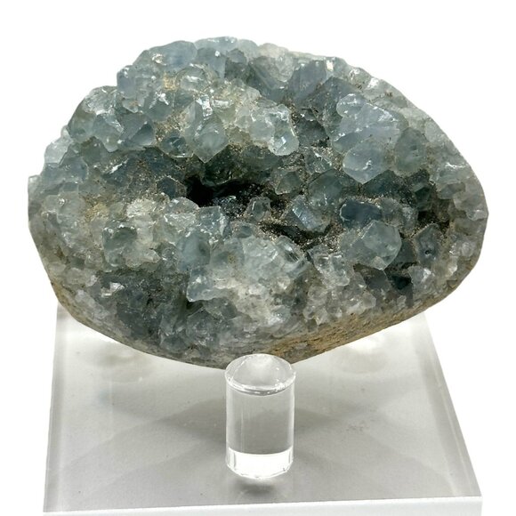 Azure Blue Celestite Raw Geode Egg Tranquility Harmony Madagascar Mystical - Picture 4 of 10